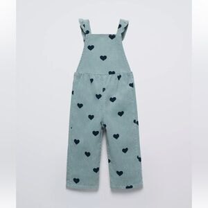 ZARA Corduroy Heart Long Overalls, 2T